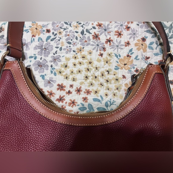 Dooney & Bourke Red and Brown Leather Hobo - Picture 14 of 15